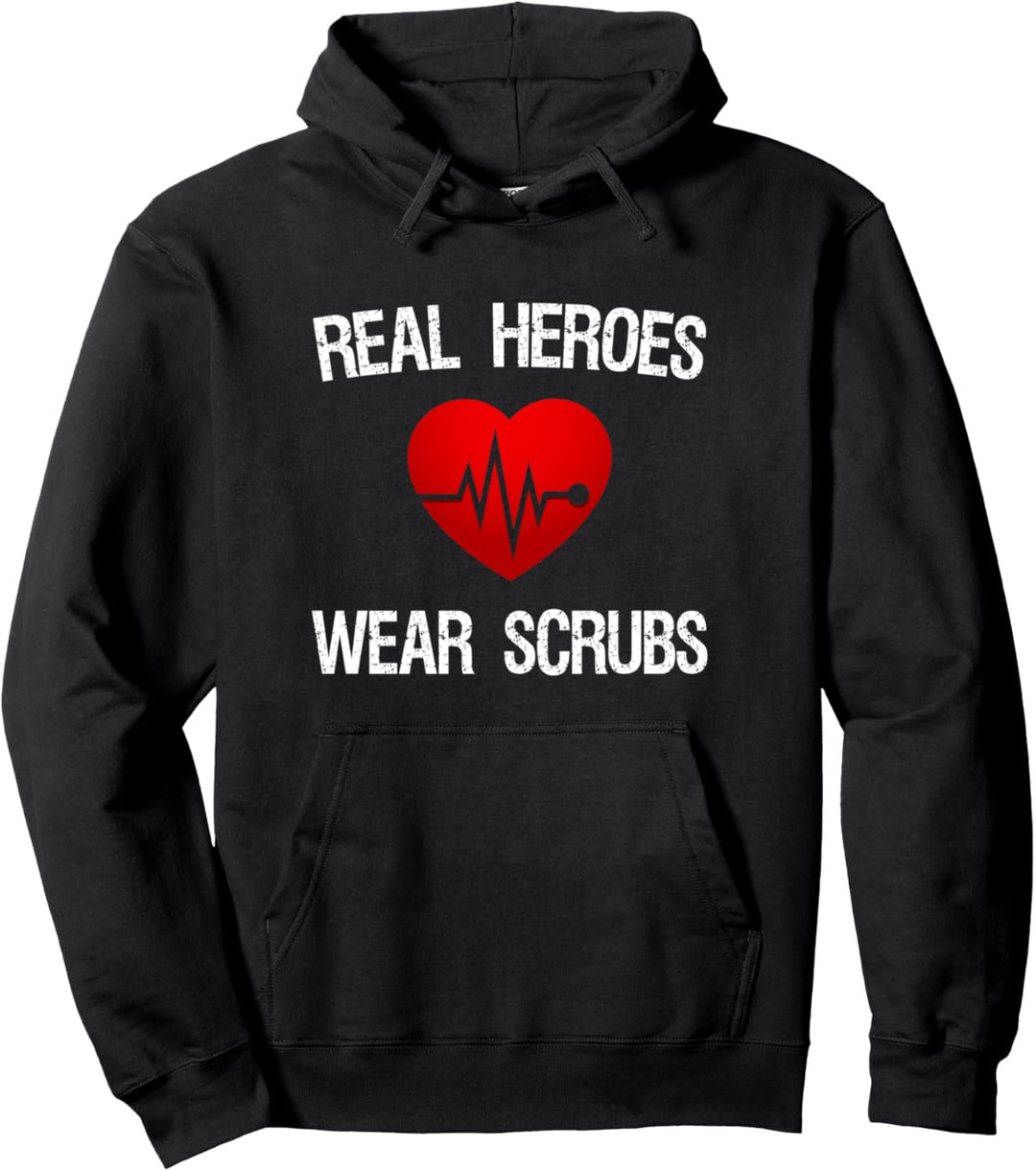 Echte Helden tragen Peeling, Krankenschwester Anerkennung Pullover Hoodie