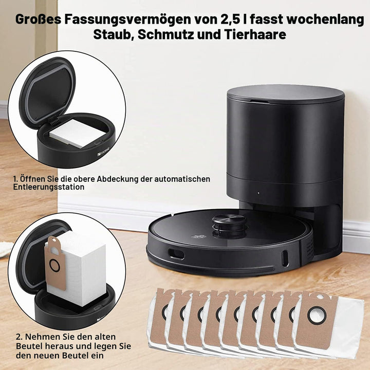 12 auslaufsichere Staubbeutel mit grosser Kapazität für Proscenic M7 Pro M8 Pro M7 Max, für Neabot N