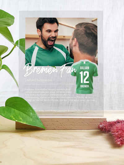 Bremen Geschenk personalisiert - Acryl Geschenk - Definition: Bremen Fan - Bremen Fanartikel, Bremen