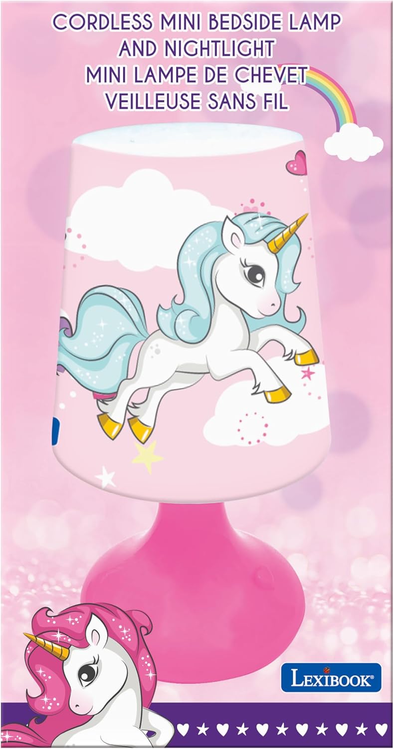 Lexibook, Einhorn, Mini Kabellose Nachttischlampe und Nachtlicht, MLT10UNI, Einhorn