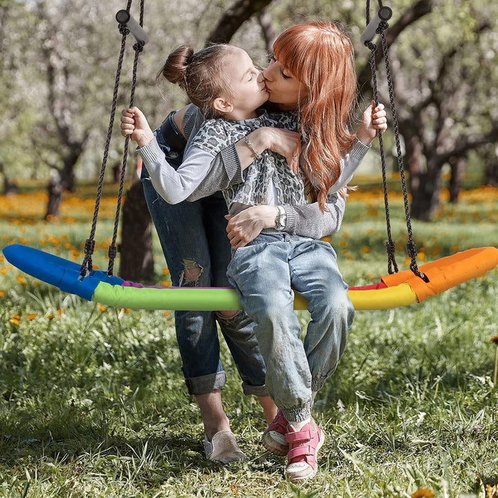 GOPLUS Höheverstellbare Schaukel bis 150 kg belastbar, Gartenschaukel für Erwachsene oder Kinder, ex