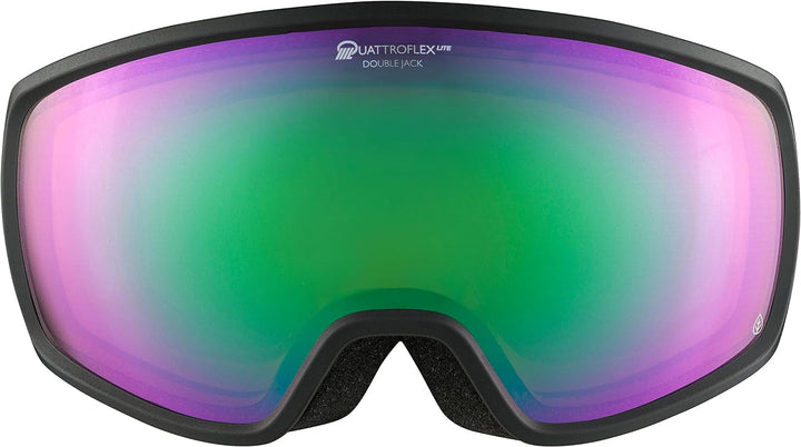 ALPINA DOUBLE JACK PLNT Q-LITE - Verspiegelte, Kontrastverstärkende OTG Skibrille Mit 100% UV-Schutz