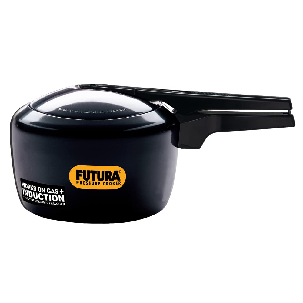 Futura Hawkins Schnellkochtopf, 3 l, harteloxiert, Induktionsgeeignet, klein, Schwarz 3-Litre, 3-Lit