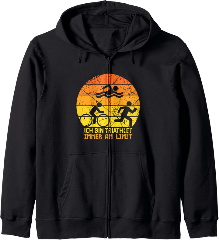 Ich Bin Triathlet Immer Am Limit Triathlon Kapuzenjacke
