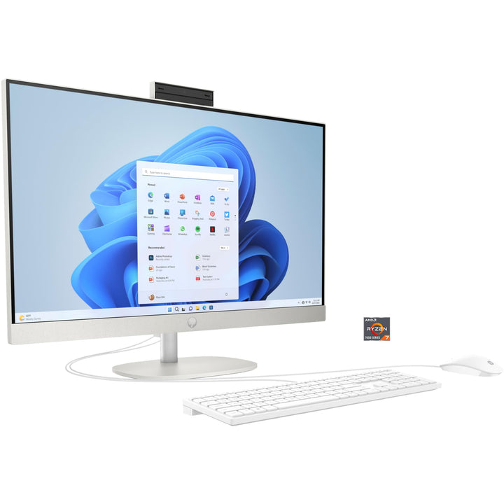 HP All-in-One Desktop-PC | 27" FHD Display | AMD Ryzen 3 7320U | 8 GB DDR5 RAM | 512 GB SSD | AMD Ra