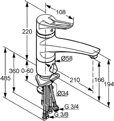 Kludi Mx 399070562 Spültisch-Multi-Einhebelmischer/Niederdruck chrom