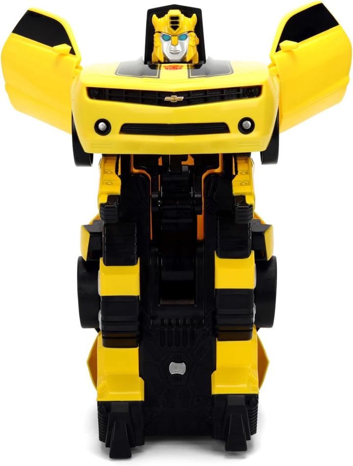 Jada Toys Transformers RC Converting Bumblebee (28 cm) - Ferngesteuerter Auto-Roboter mit Transforma