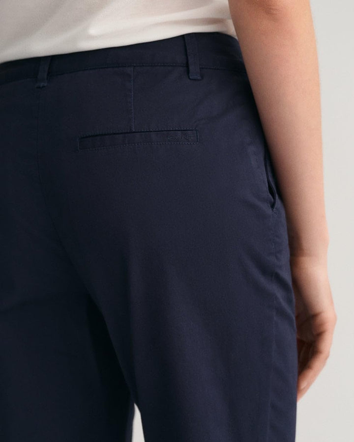 GANT Damen Slim Chinos Klassische Hose, Evening Blue