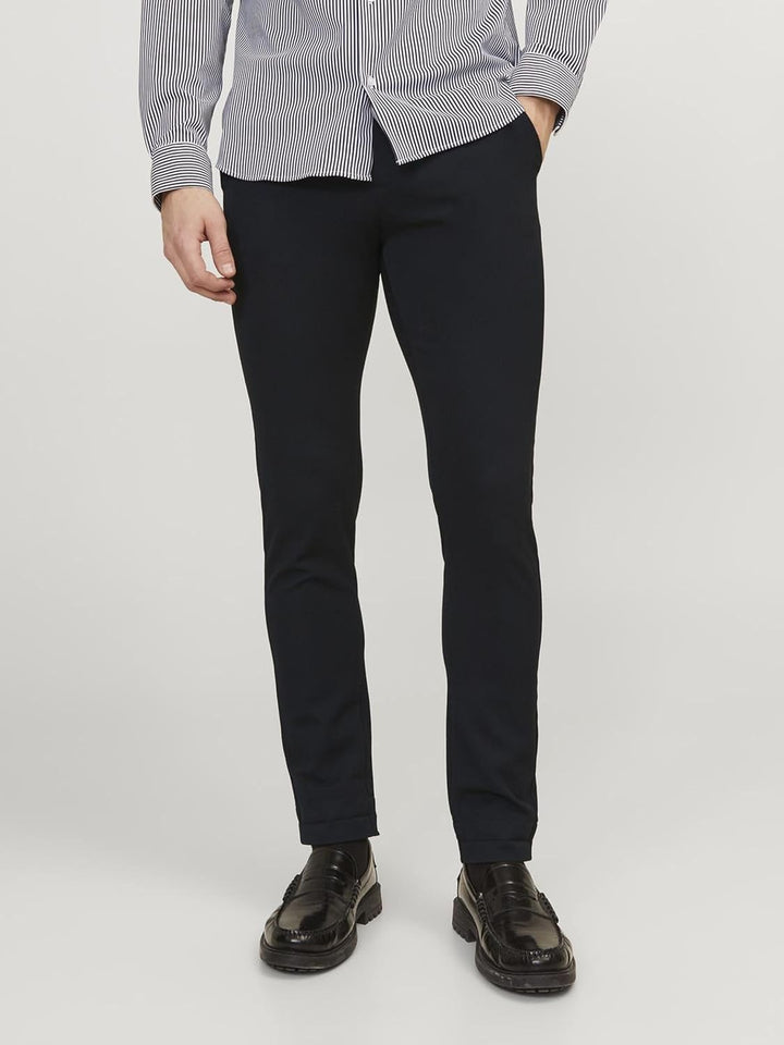 JACK & JONES Male Chino Hose Slim Fit Chino Hose 29W / 32L Schwarz, 29W / 32L Schwarz