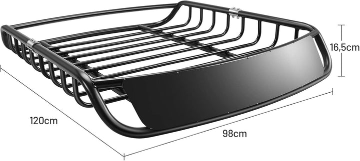 COSTWAY Universal Dachkorb Auto aus Stahl, Auto-Dachgepäckträger Dachträger Dach, bis 110 kg balastb