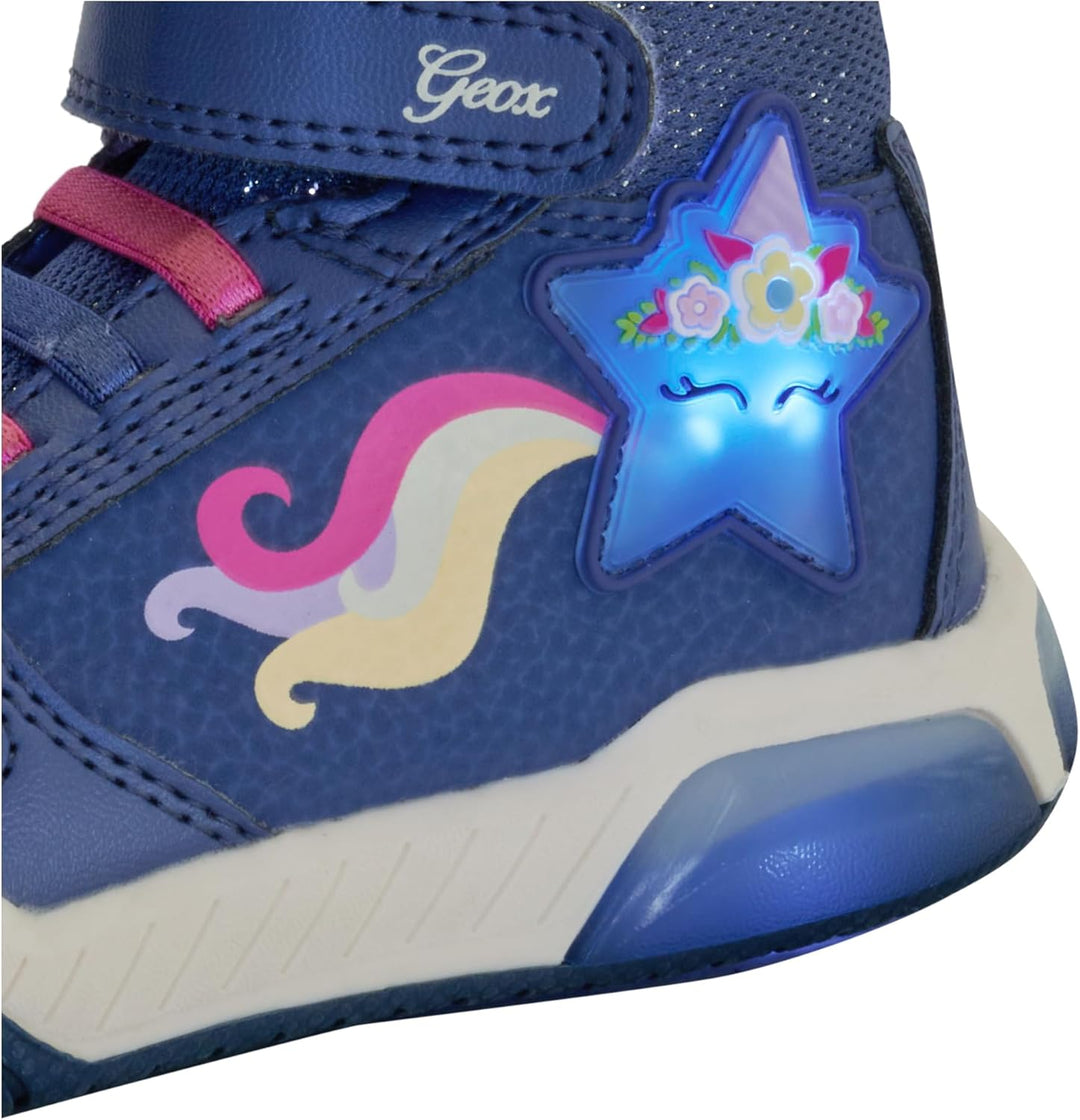 Geox Mädchen J Inek GirlSneaker 25 EU Avio Fuchsia, 25 EU Avio Fuchsia