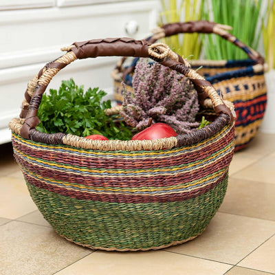 SIDCO Seegras Tasche Afrika Einkaufskorb Strohtasche Kenia Bag Korb Einkaufstasche
