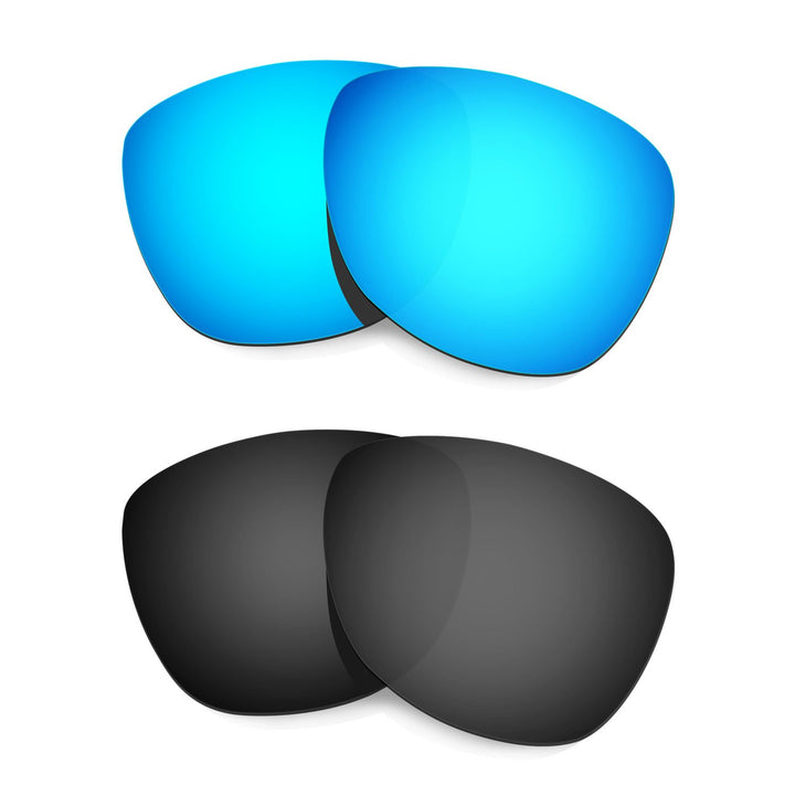 HKUCO Plus Mens Replacement Lenses For Oakley Frogskins Sunglasses Blue/Black Polarized