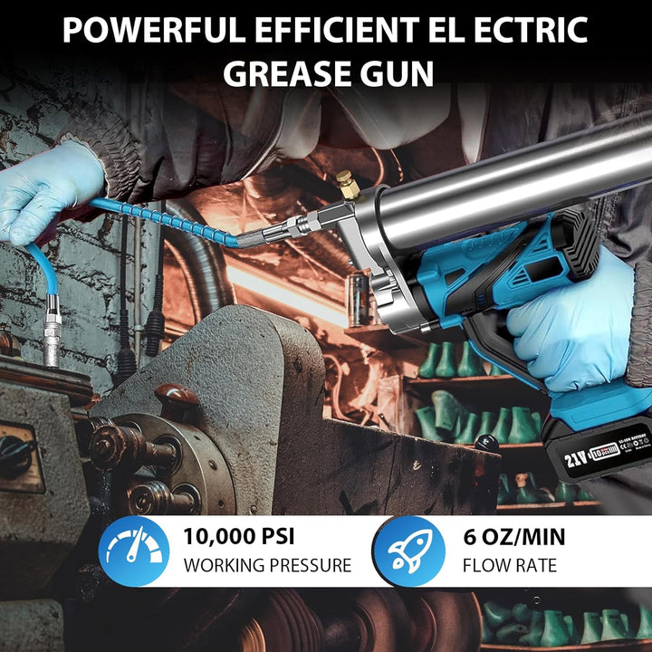 Akku Fettpresse, 10000 PSI Fettpresse Batteriebetrieben Elektrische Fettpresse Kompatibel mit Makita