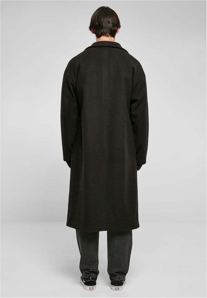 Urban Classics Herren Long Coat, Herren Mantel, Damen und Herren Gürtel, erhältlich in vielen versch