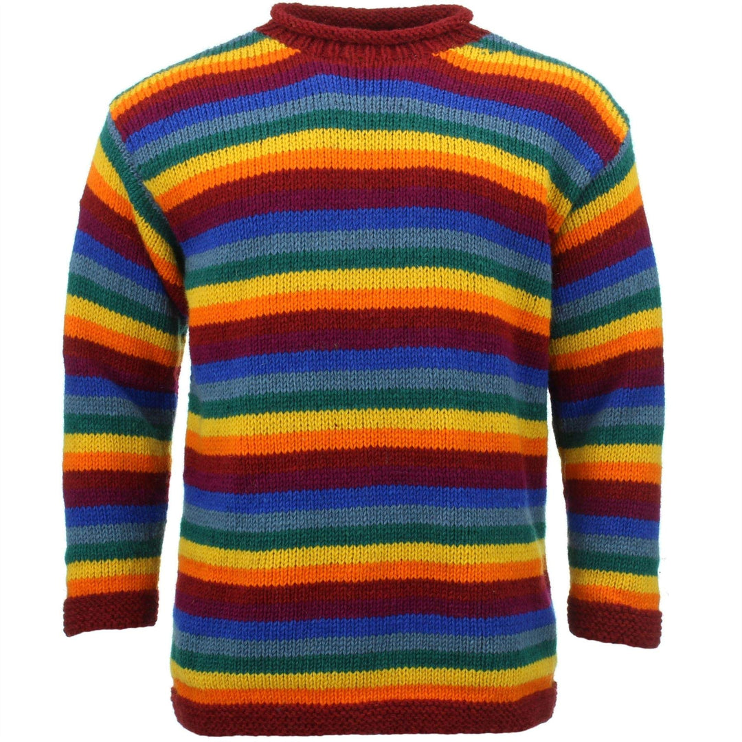 LOUDelephant Klobige Wolle Strickpullover - Regenbogenforelle, XL