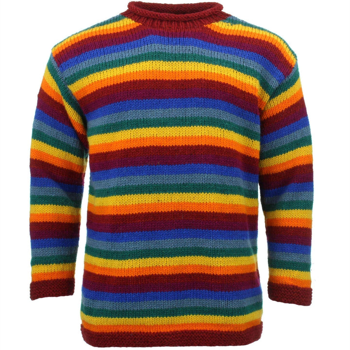 LOUDelephant Klobige Wolle Strickpullover - Regenbogenforelle, XL