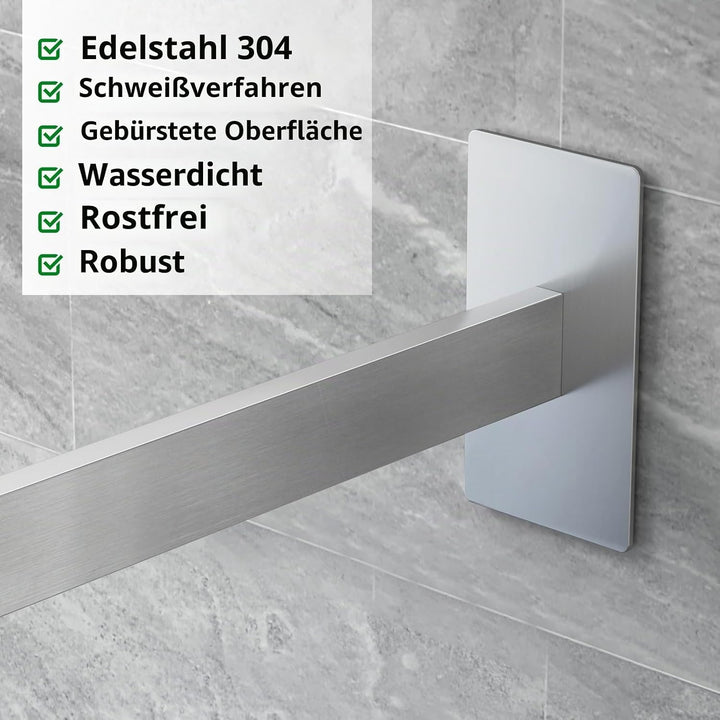 Feligio Handtuchhalter ohne Bohren Silber 37CM, Selbstklebende, 304 Edelstahl Gebürstet Handtuchhalt