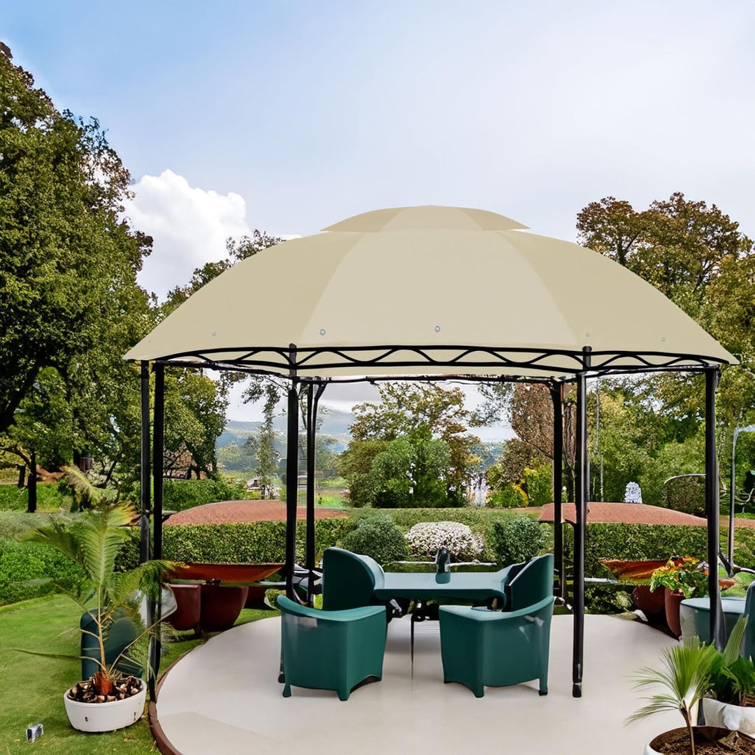 freigarten.de Ersatzdach für Pavillon Ø 350 [cm] Wasserdicht Material: Panama PCV Soft 370g/m² extra