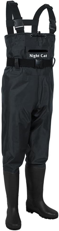 Night Cat Wathose Herren Damen Frauen Wathose mit Stiefeln wasserdichte Atmungsaktive Crosswater Wad