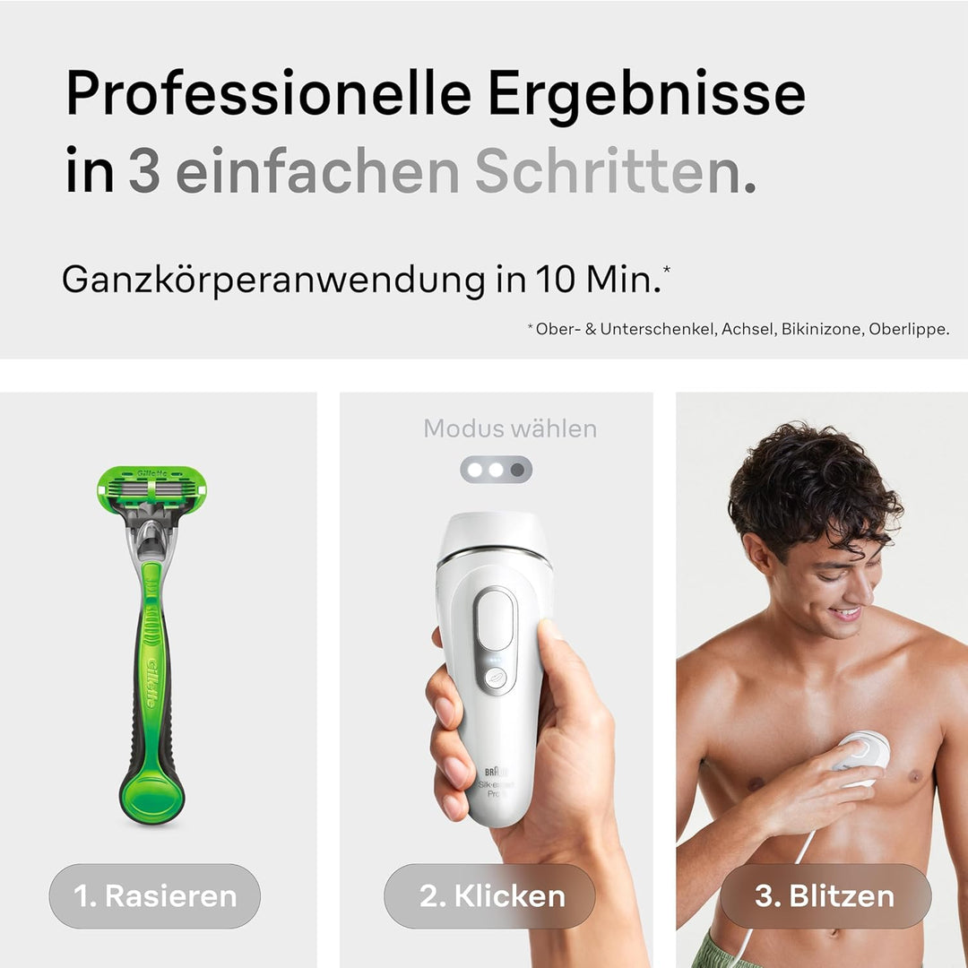 Braun IPL Silk Expert Pro 5 Haarentfernungsgerät Herren, sichtbare Haarentfernung für Männer, Design