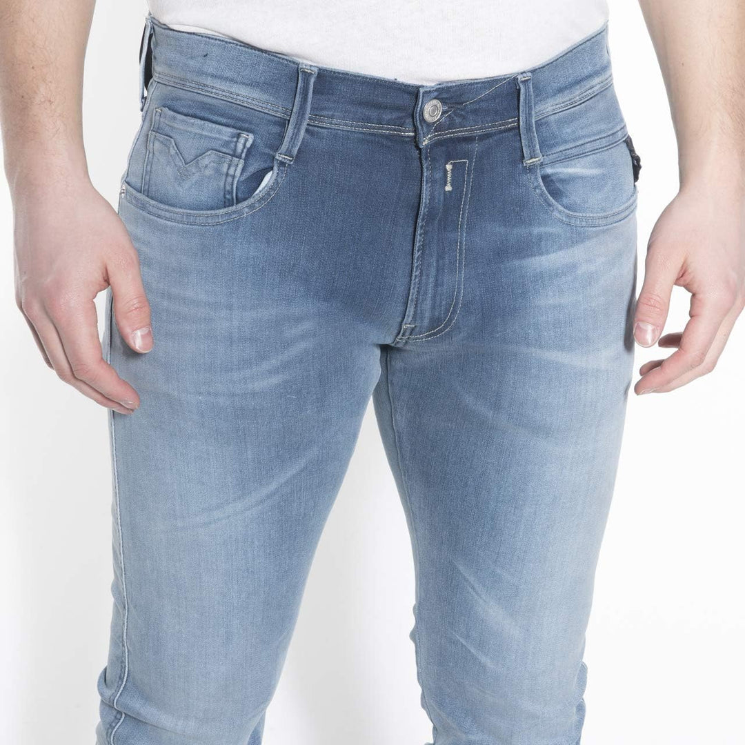 Replay Herren Jeans Hyperflex Bio mit Stretch 38W / 36L Medium Blue 009, 38W / 36L Medium Blue 009