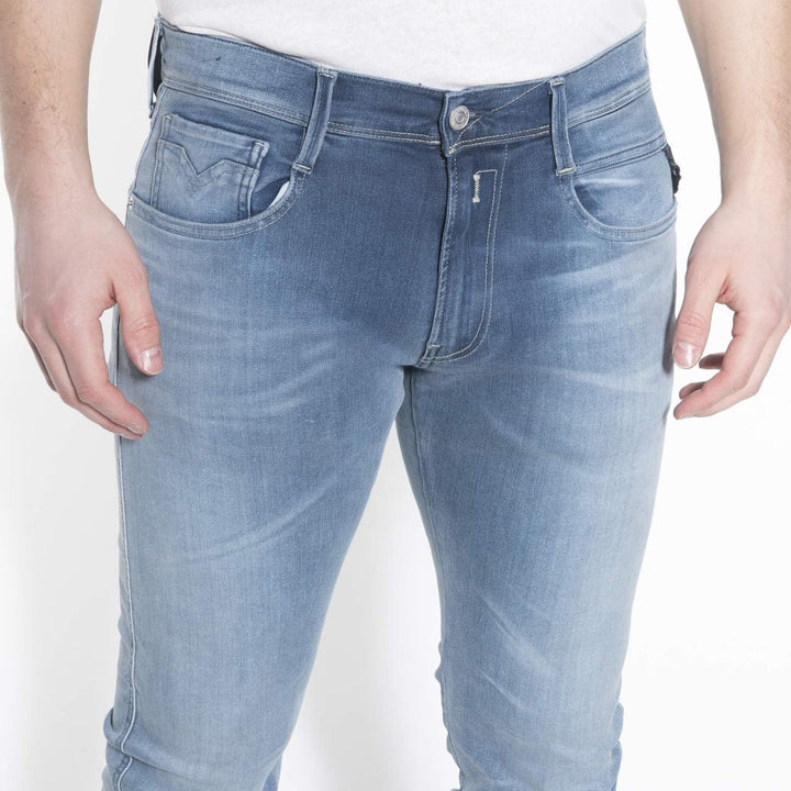 Replay Herren Jeans Hyperflex Bio mit Stretch 38W / 36L Medium Blue 009, 38W / 36L Medium Blue 009