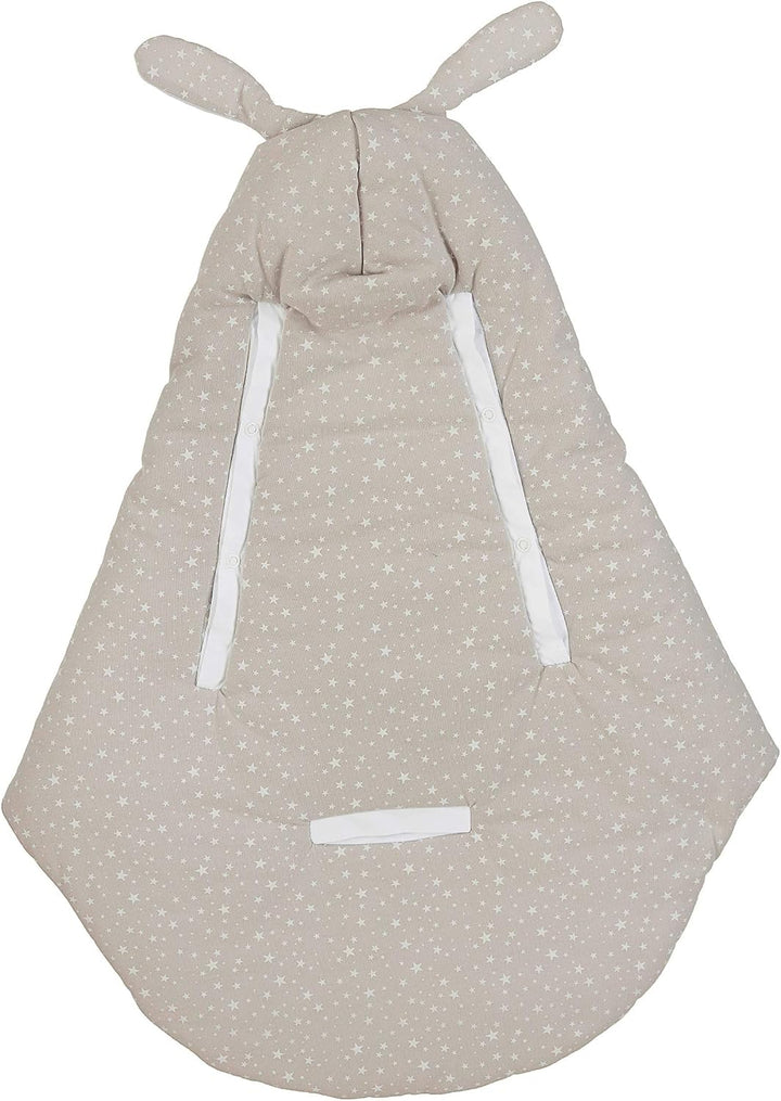 Sterntaler Einschlagdecke Schaf Stanley, Wattiert, Alter: Für Babys ab der Geburt, 75 x 90 cm, Grau