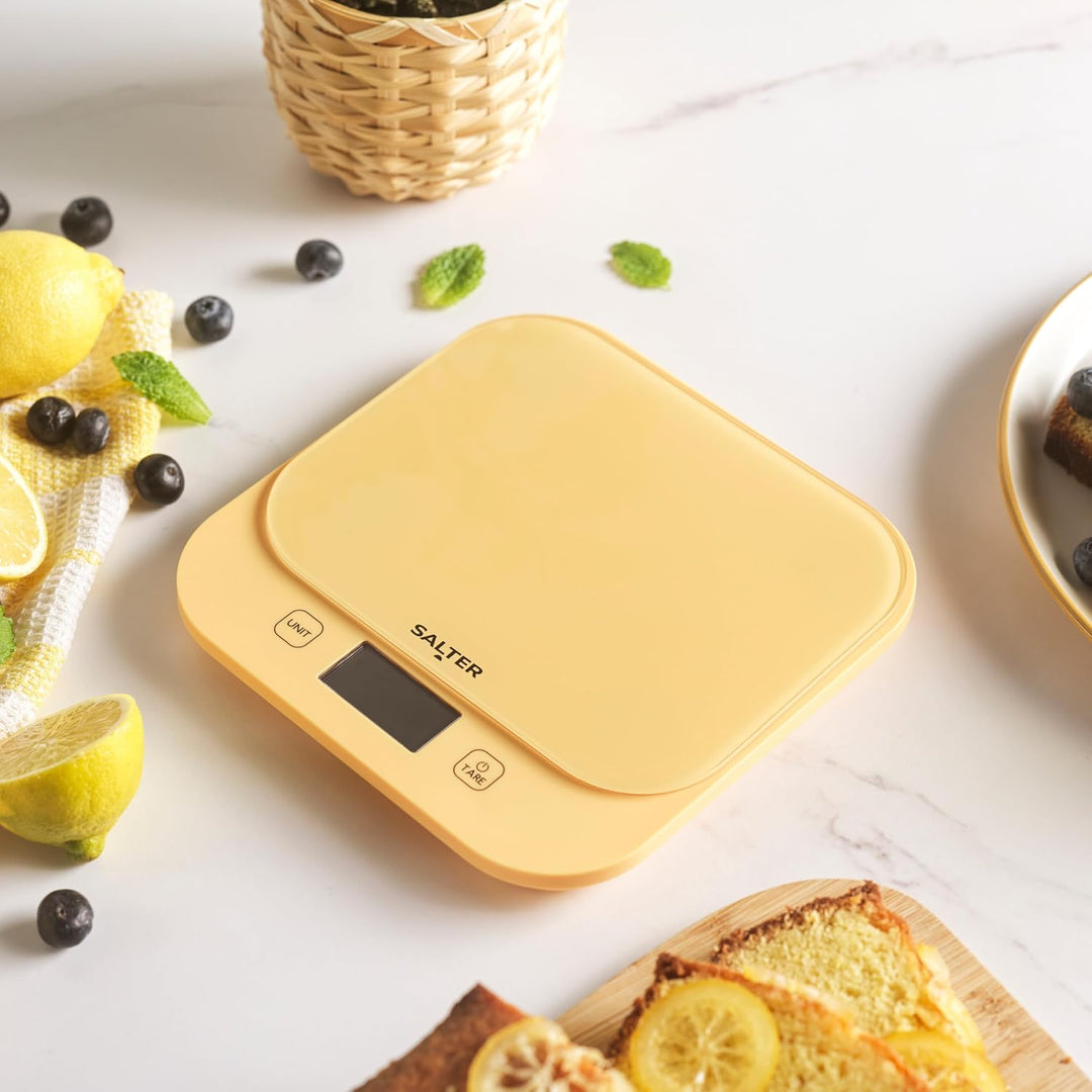 Salter British Bakes Digitale Küchenwaage – Hohe 10kg Kapazität, misst Flüssigkeiten, wasserdicht, T
