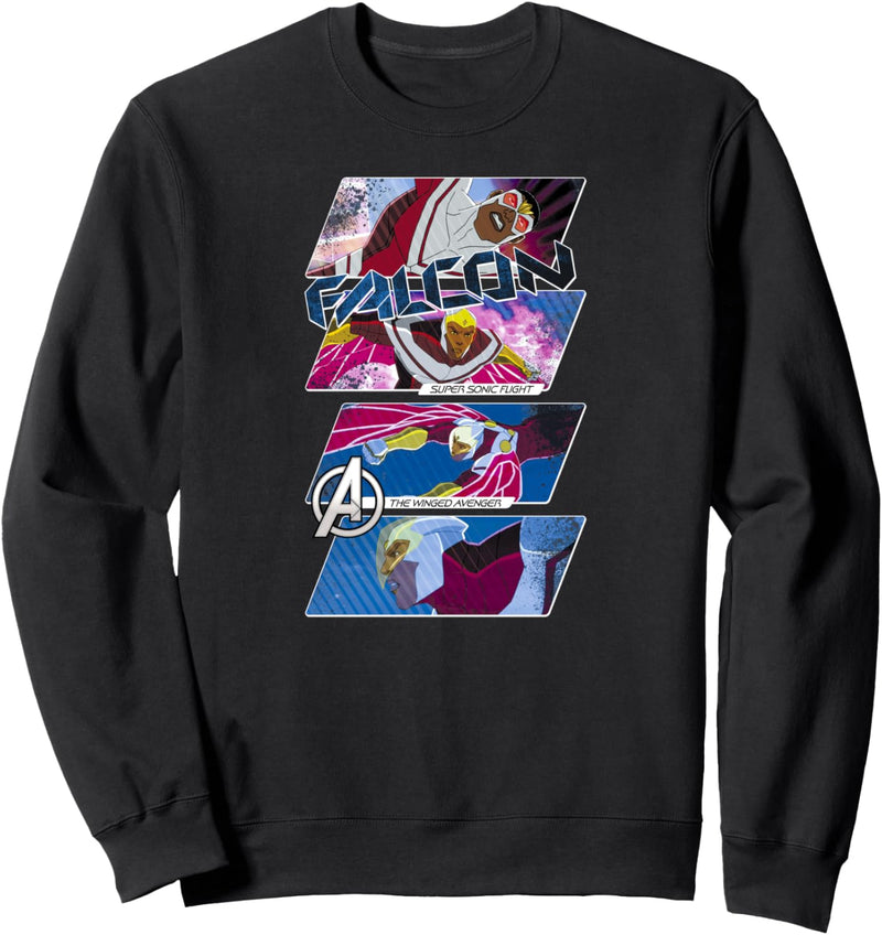 Marvel Falcon The Winged Avenger Comic Panels Sweatshirt