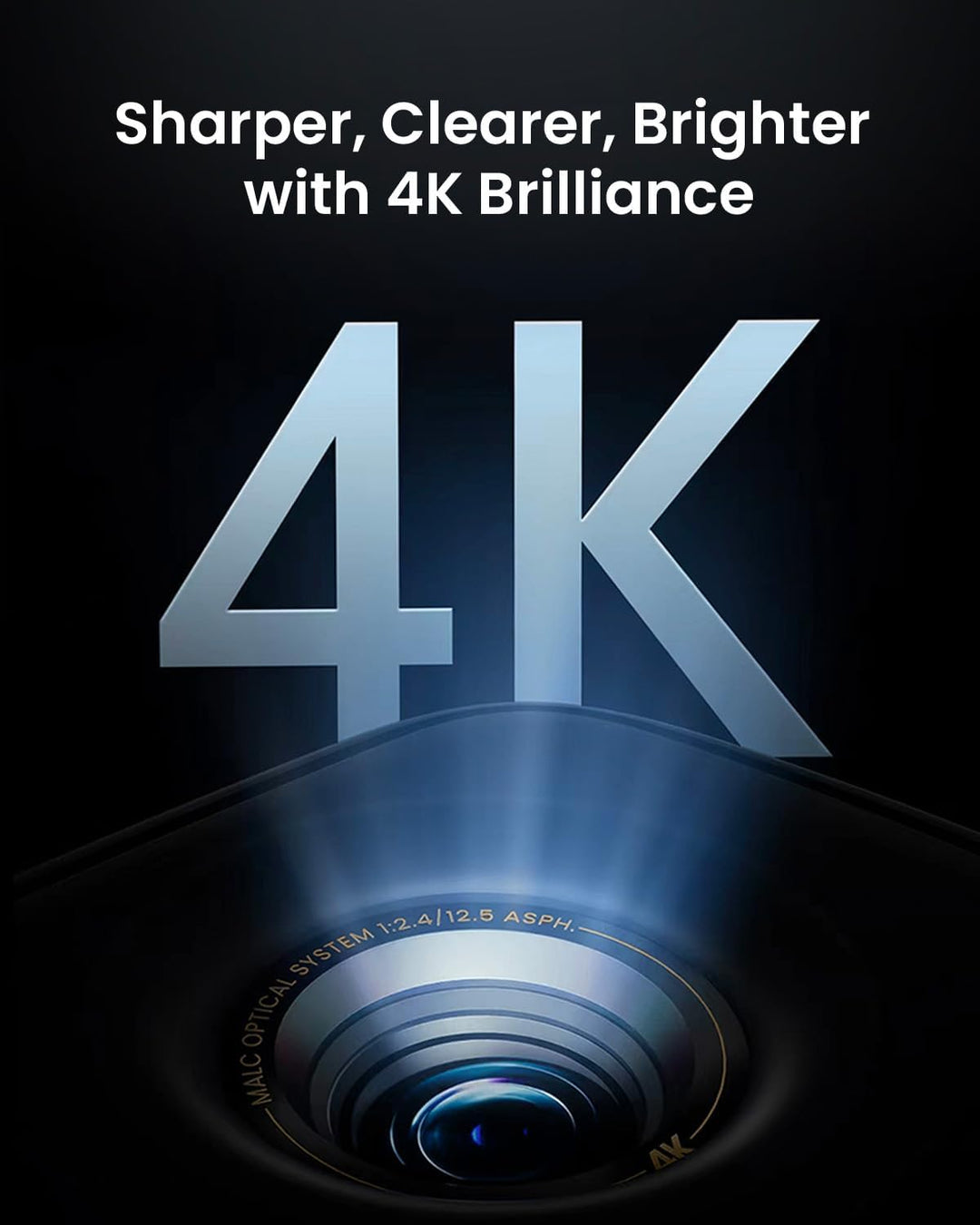 JMGO N1S 4K UHD Mini Beamer, Triple Laser Projektor, 1100 ISO Lumen, Gimbal Echtzeit Autofokus, Goog