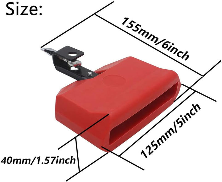 Jam Block Musikinstrument, 12,7 cm, Kunststoff, Lateinisches Trommelinstrument, Rot, rot