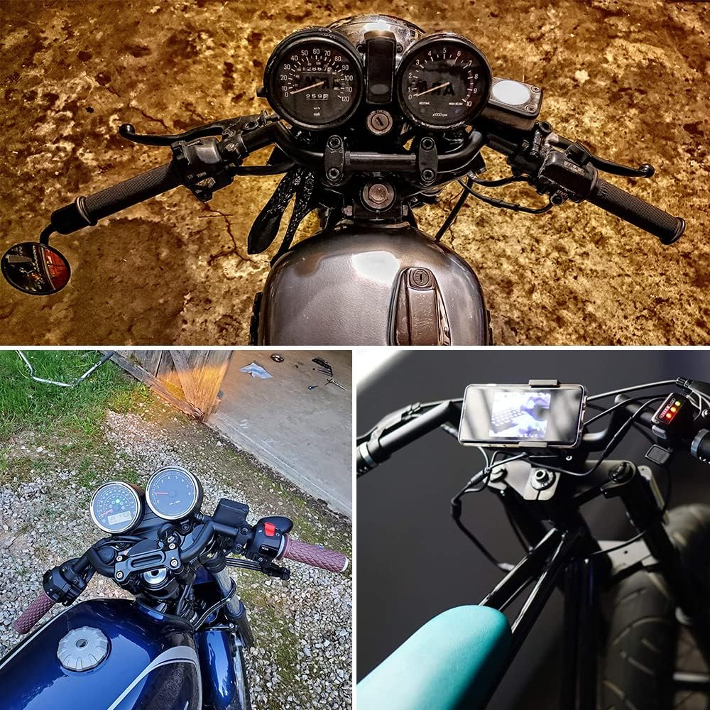 AnXin Motorrad 7/8 "Lenker Cafe Racer Ace Clubman Stil Lenker 22 MM Universal Für Bobber Benutzerdef