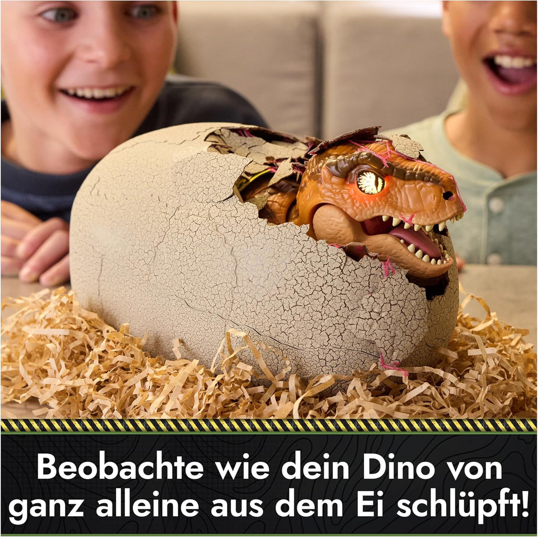 Primal Hatch, Jurassic World, Interaktiver T-Rex im Ei, 100+ Soundeffekte und Reaktionen, Spielzeug
