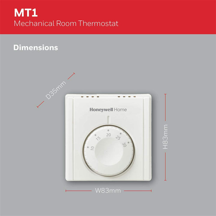 Honeywell Home THR830TEU MT1 Mechanischer Raumthermostat, Weiss