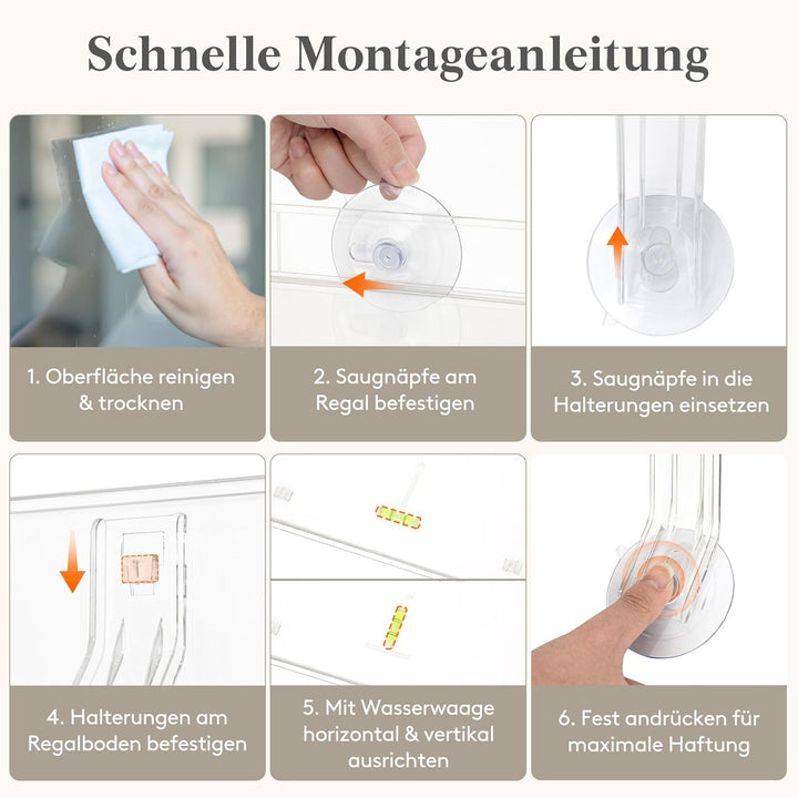 Lifewit 2 Stück Fenster Pflanzenregal ohne Bohren, Kunststoff Fensterregale für Pflanzen trag. 8KG,