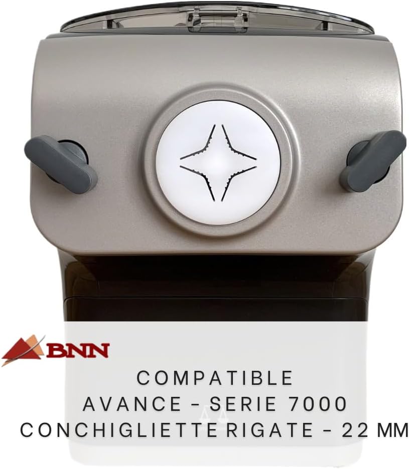BNN - Avance/Serie 7000 - Conchigli Rigate 22mm ASCONR22 Pasta Disc kompatibel mit Philips Pasta Mak