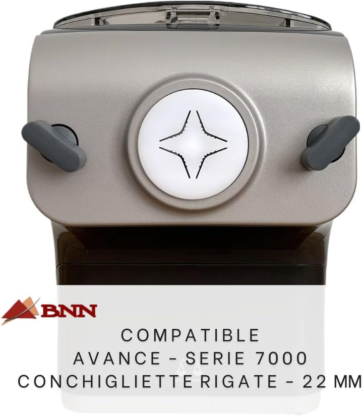 BNN - Avance/Serie 7000 - Conchigli Rigate 22mm ASCONR22 Pasta Disc kompatibel mit Philips Pasta Mak