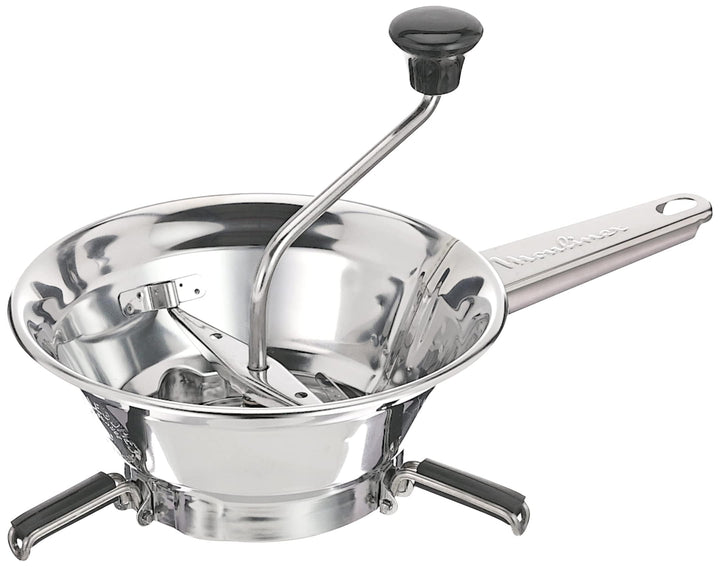 Moulinex Classic manuelle Gemüsemühle aus Edelstahl, Kleines Modell, Einfaches Mahlen, Pürees, Suppe