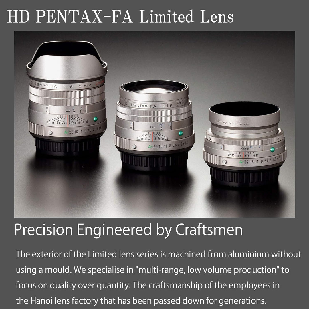 Pentax PENTAX-FA 77mmF1.9 Limited Schwarz Leichte Telebrennweite, z.B. für Porträtaufnahmen mit leis