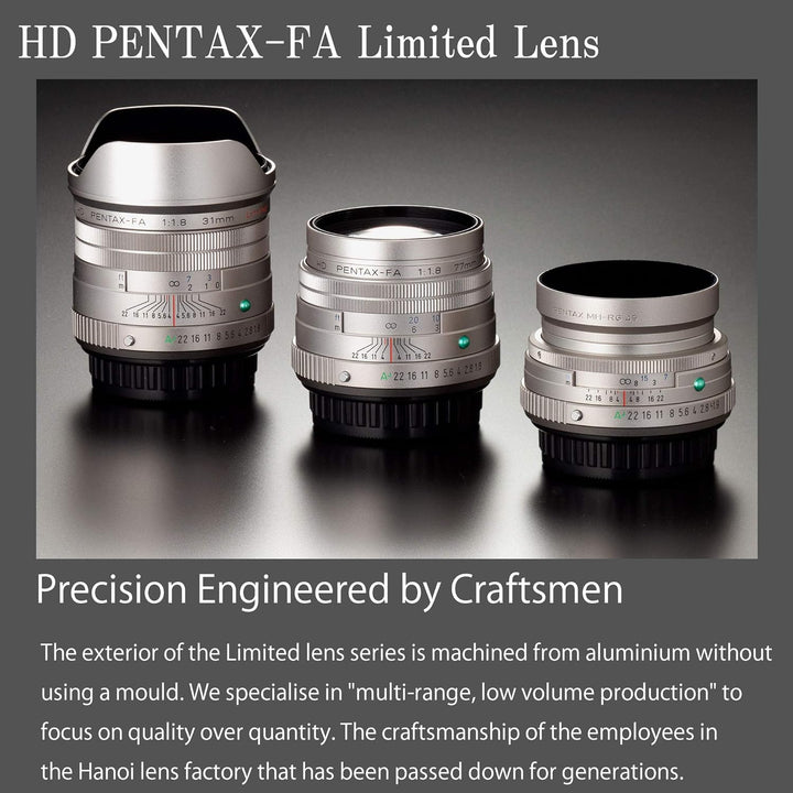 Pentax PENTAX-FA 77mmF1.9 Limited Schwarz Leichte Telebrennweite, z.B. für Porträtaufnahmen mit leis