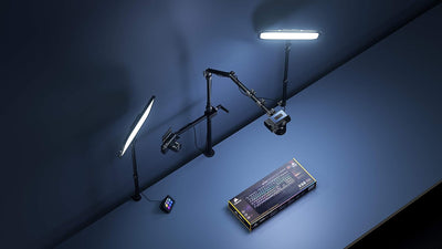 Elgato Master Mount L - Tischklemme mit ausfahrbarer Stange auf bis zu 125 cm, ¼-Zoll-Gewinde, Belic