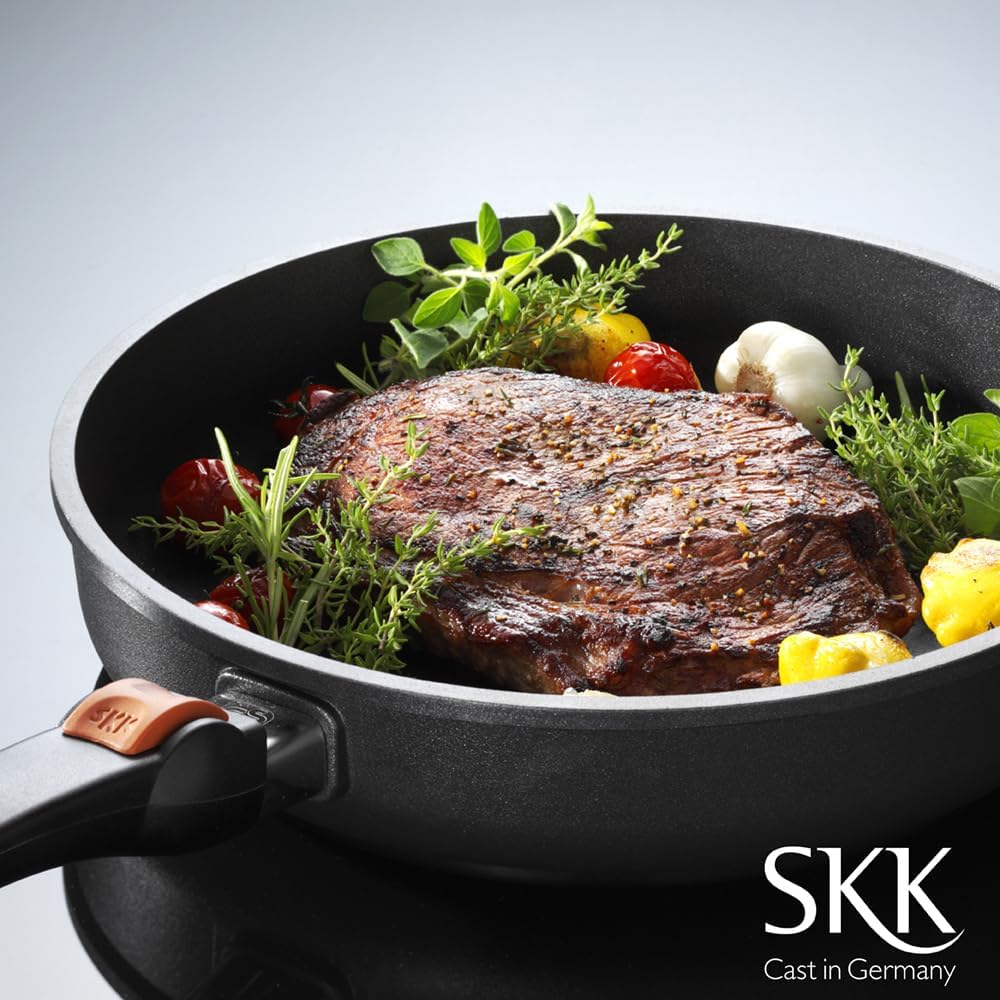 SKK 23814 Series 7 Schmorpfanne – Energiesparende Aluguss-Pfanne mit abnehmbarem Griff, unbedenklich