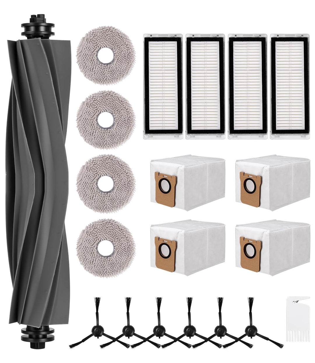 20 Stück Zubehörset für Dreame L20 Ultra,Ersatzteil Set für Dreame L20 Ultra,1 Hauptbürste, 4 Filter