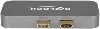 Delock Mini Dockingstation für MacBook 5K, grau, Thunderbolt (USB-C), USB-A