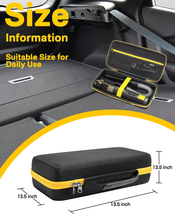 RAIACE Autostaubsauger-Etui, Hartschalen-Reiseetui, kompatibel mit Fanttik V8 Apex/Slim V8 Mate/ V10