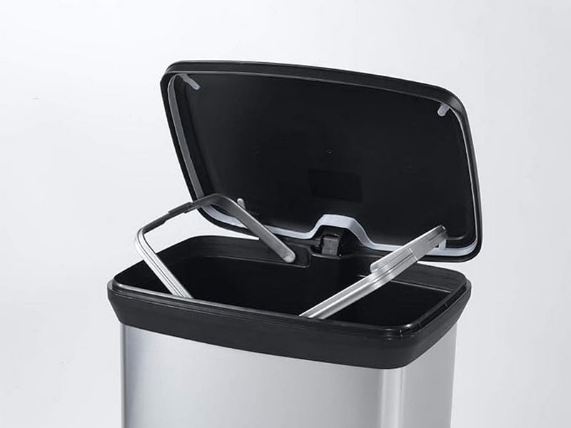 Curver 187177 Treteimer, rechteckig, 50 l, Polypropylen, 39 x 29 x 73 cm, Metall, 50 l, Metall