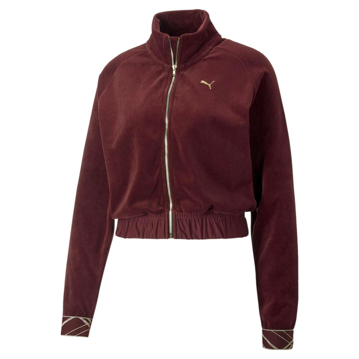 PUMA Deco Glam Velour Full Zip Damen Sweatshirt L Bordeaux, L Bordeaux