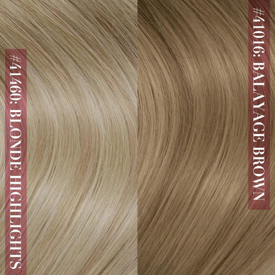 YoungSee Echthaar Extensions Clip Balayage Clip in Extensions Echthaar Braun Blond 35cm Extensions C