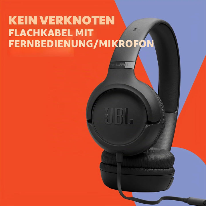 JBL Tune 530 Comfort-Fit Wired On Ear Kopfhörer mit Mikrofon, JBL Reiner Bass-Sound, EQ-Voreinstellu